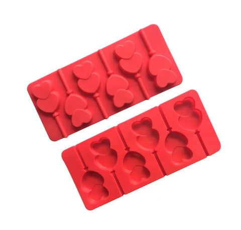 Smello's Double Heart Lollipop Chocolate Silicone Moulds (CHM 138)