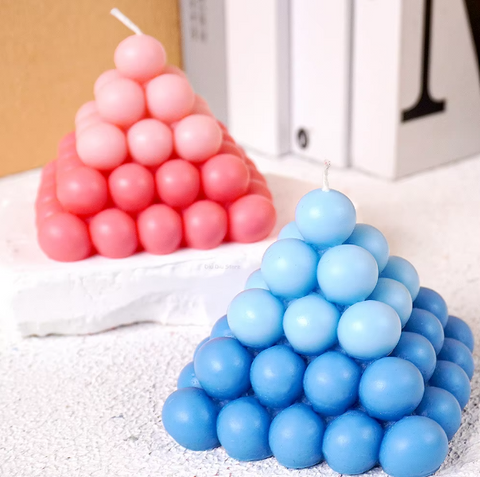 Smello's Bubble Pyramid Candle Silicone Mould (SCM 108)