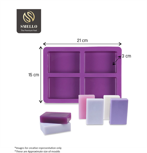 Smello's 4 Cavity Rectangle Silicon Moulds (BS 110)