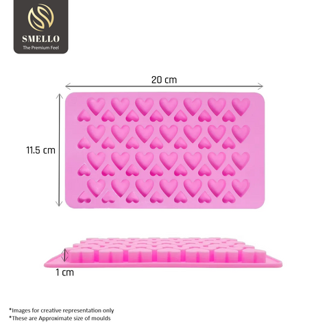 Smello's Small Heart Chocolate Silicone Moulds (CHM 104)