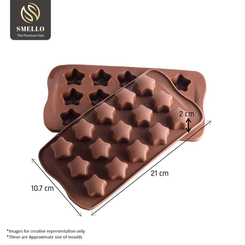 Smello's 15 Cavity Baby Star Chocolate Silicone Moulds (CHM 117)