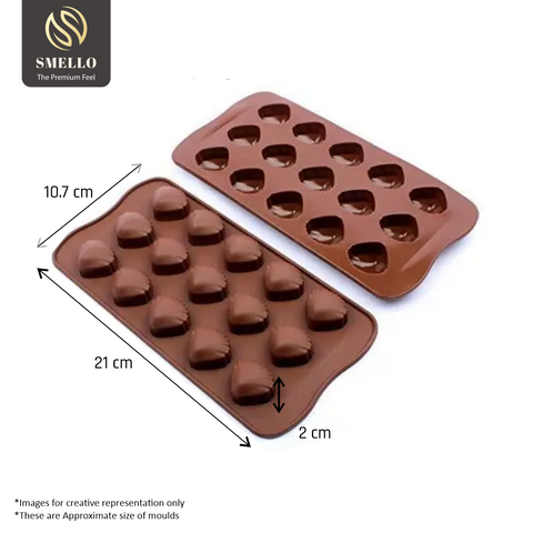 Smello's 15 Cavity Shells Chocolate Silicone Moulds (CHM 122)