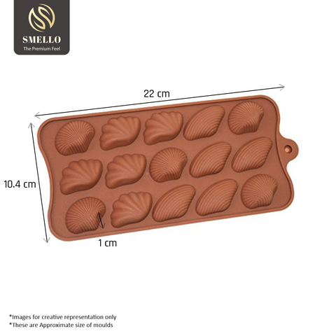 Smello's 15 Sea Cavity Shells Chocolate Silicone Moulds (CHM 123)