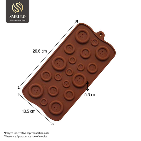 Smello's Button Chocolate Silicone Moulds (CHM 125)