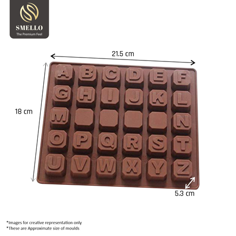 Smello's English Alphabets Chocolate Silicone Moulds (CHM 135)