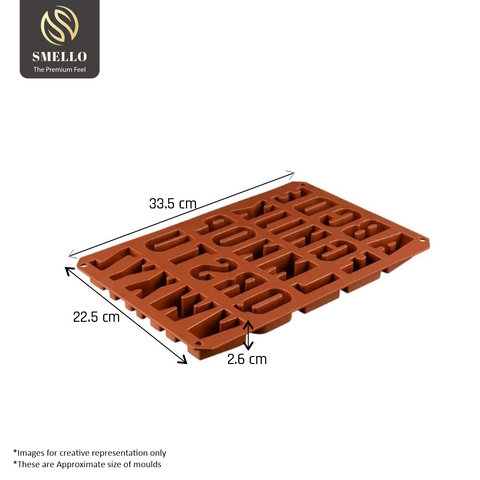 Smello's 3D English Alphabets Chocolate Silicone Moulds (CHM 136)