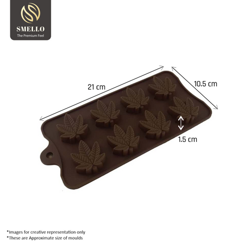 Smello's 8 Slot Marijuana Leaf Chocolate Silicone Moulds (CHM 147)