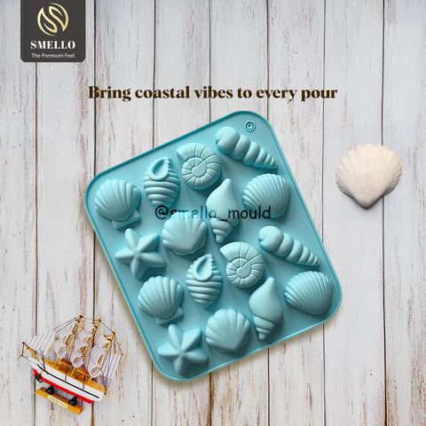 Smello's Seashell and Sea Star Chocolate Silicone Moulds (CHM 154)