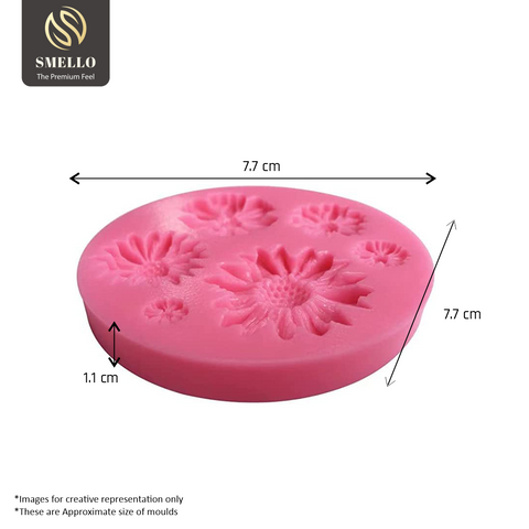 Smello's 3D Daisy Flower Silicone Fondant Mould (FB 104)