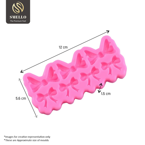 Smello's 7 Cavity Bows Silicone Fondant Mould (FB 108)