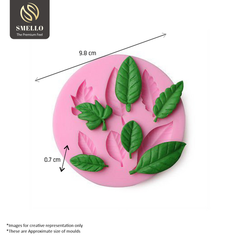 Smello's 6 Cavity Leaf Shape Silicone Fondant Mould (FB 112)