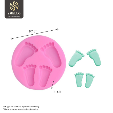 Smello's 3D Baby Feet Silicone Fondant Mould (FB 115)