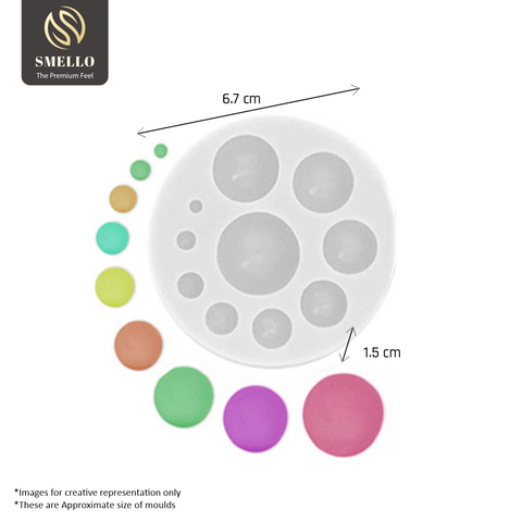 Smello's Sphere Mould Pearl Hemisphere Silicone Fondant Mould (FB 116)