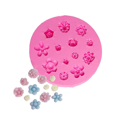 Smello's 12 Cavity Radiant Rose Fondant Silicone Fondant Mould (FB 130)