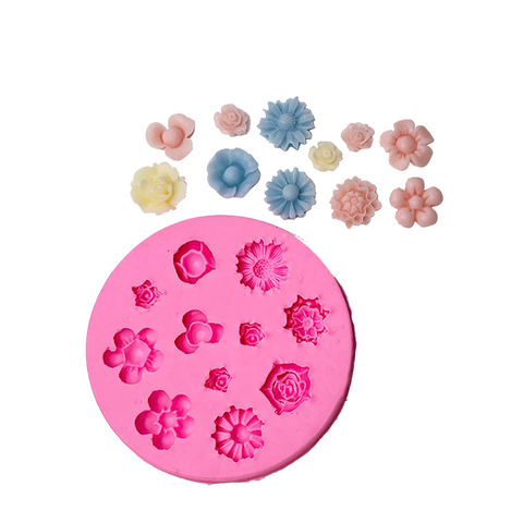 Smello's 11 Cavity Floral Dream Silicone Fondant Mould (FB 131)