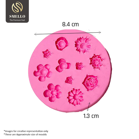 Smello's 11 Cavity Floral Dream Silicone Fondant Mould (FB 131)