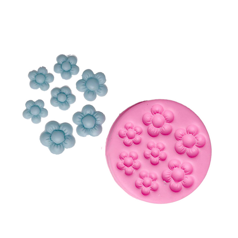 Smello's 7 Cavity Blossom Flower Silicone Fondant Mould (FB 134)