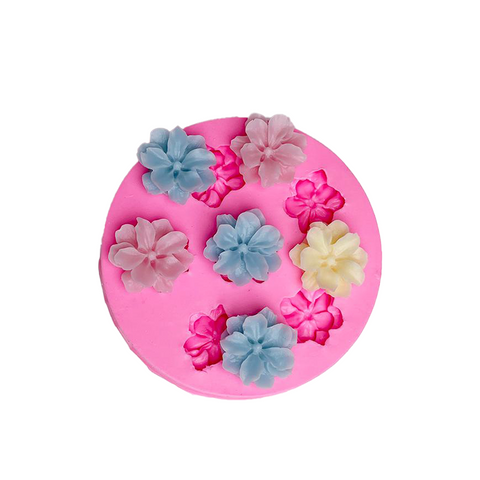 Smello's 6 Cavity Cherry Blossom Flower Silicone Fondant Mould (FB 135)