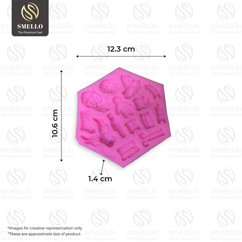 Smello's Christmas Socks Sled Deer Silicone Mould (FB 155)