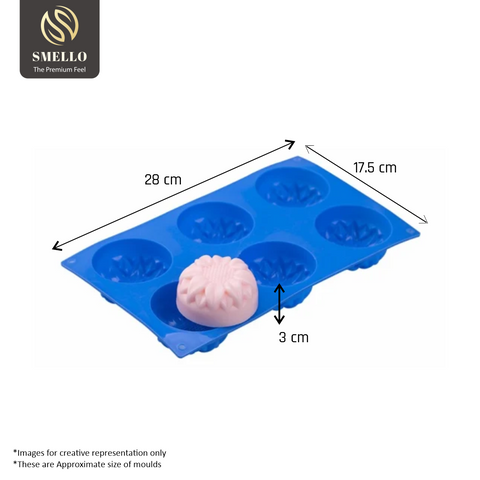 Smello's 6 Cavity Sunflower Silicone Floral Mould (FM 103)