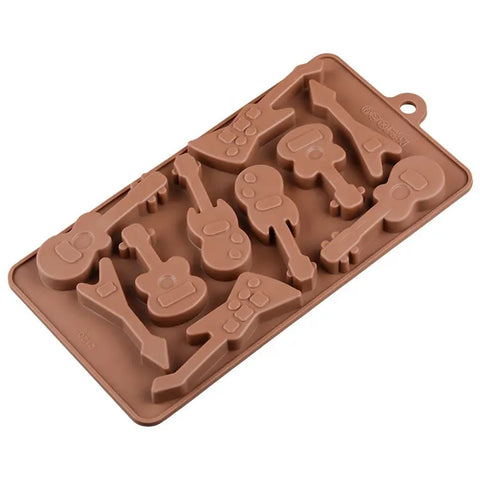 Smello's Guitar and Musical Note Chocolate Silicone Moulds (CHM 150)