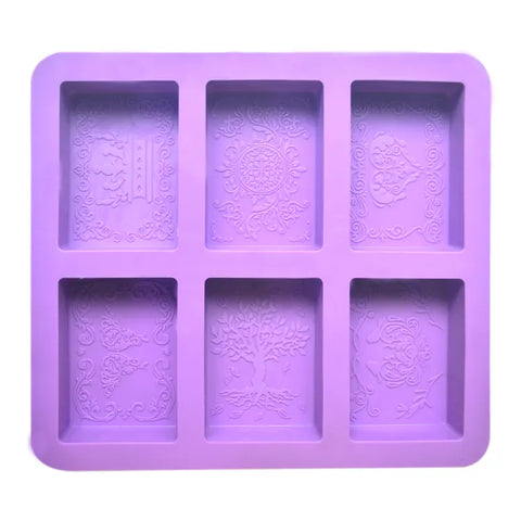 Smello's 6 Cavity Rectangle Silicone 3D Multi Cavity Mould (MC 115)