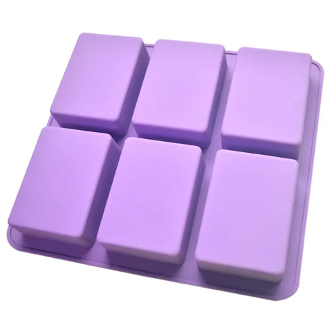 Smello's 6 Cavity Rectangle Silicone 3D Multi Cavity Mould (MC 115)