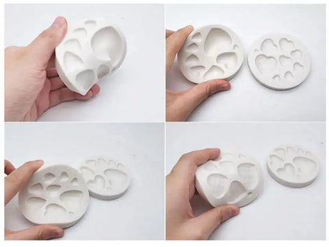 Smello's Diamond Cut Heart Shaped Silicone Fondant Mould (FB 117)