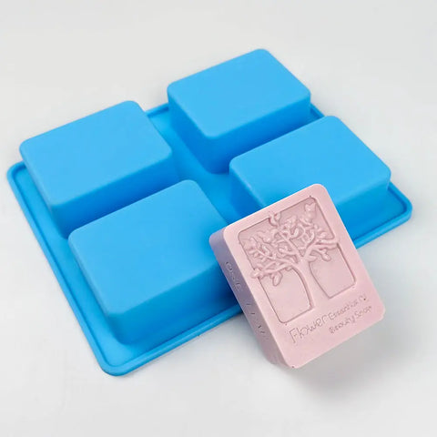 Smello's 4 Cavities Rectangle Life Tree Silicone 3D Multi Cavity Mould (MC 101)