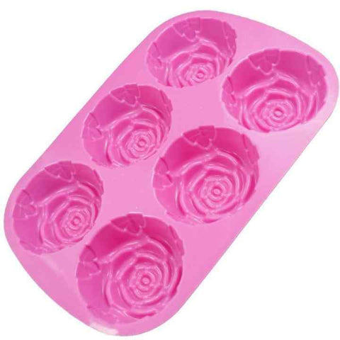 Smello's 6 Cavity Rose Bud Silicone Floral Mould (FM 102)