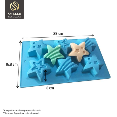 Smello's 6 Cavity Star Kids Special Silicone Mould (KS 107)