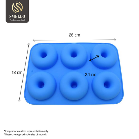 Smello's 6 Cavity Donut Kids Special Silicone Mould (KS 110)