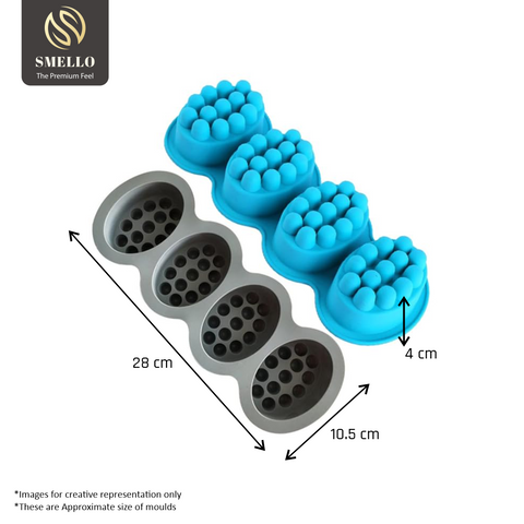 Smello's 4 Cavity Massage Kids Special Silicone Mould (KS 114)