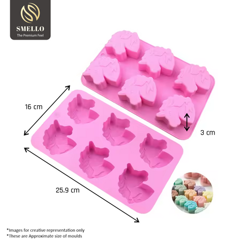 Smello's 6 Cavity Unicorn Horse Kids Special Silicone Mould (KS 115)