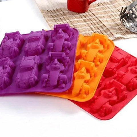 Smello's 6 Cavity Cute Car Kids Special Silicone Mould (KS 104)