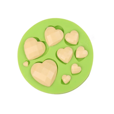 Smello's Diamond Cut Heart Shaped Silicone Fondant Mould (FB 117)