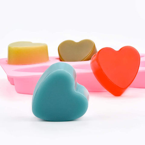 Smello's 6 Cavity Heart Shape Silicon Moulds (BS 125)