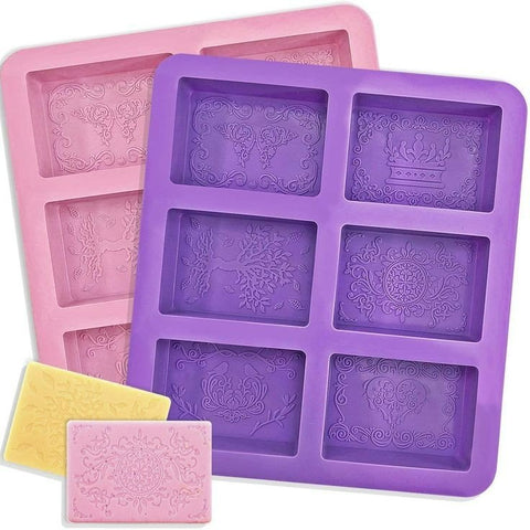 Smello's 6 Cavity Rectangle Silicone 3D Multi Cavity Mould (MC 115)