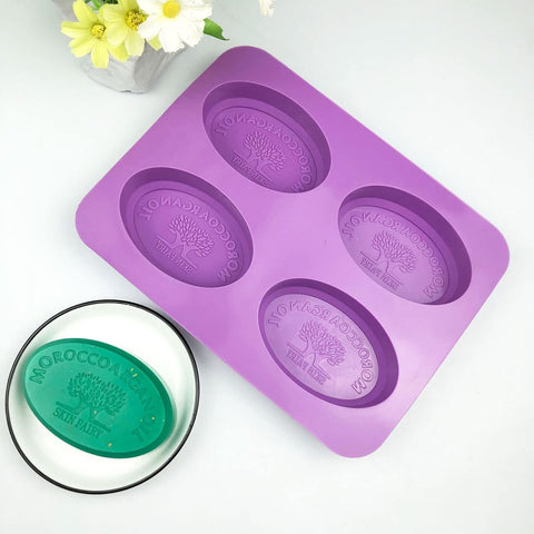 Smello's 4 Cavity Tree Of Life Oval Silicone 3D Multi Cavity Mould (MC 105)