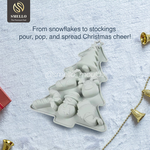 Smello's Christmas Tree, Snowflake, Elk & Deer Silicone Moulds (CE 106)