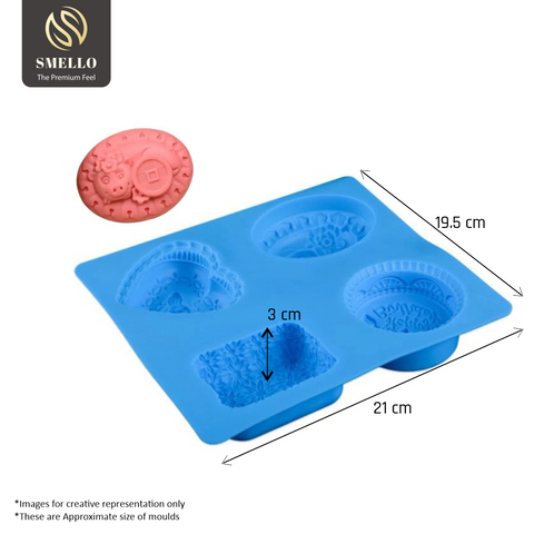 Smello's 4 Cavity Angel Flowers Silicone 3D Multi Cavity Mould (MC 103)