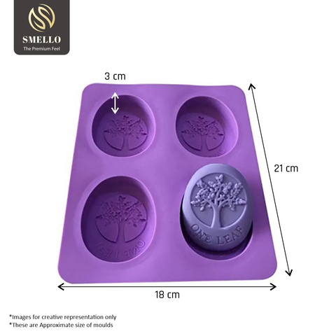 Smello's 4 Cavity Round Tree Silicone 3D Multi Cavity Mould (MC 104)