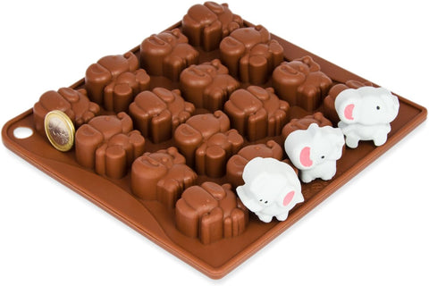 Smello's 16 Cavity Baby Elephant Chocolate Silicone Moulds (CHM 131)