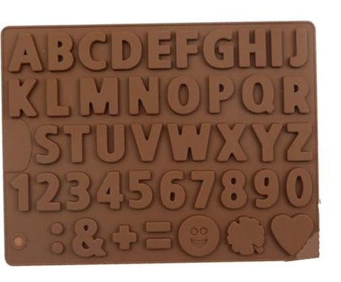 Smello's Alphabet, Numbers & Characters Chocolate Silicone Moulds (CHM 146)