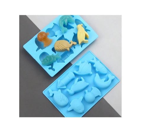 Smello's 8 Ocean Fish Penguin Dolphin Whale Chocolate Silicone Moulds (CHM 145)