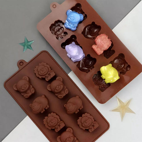 Smello's Safari Animals Chocolate Silicone Moulds (CHM 109)