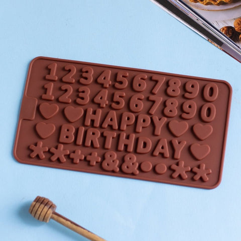 Smello's Numbers & Happy Birthday Chocolate Silicone Moulds (CHM 128)