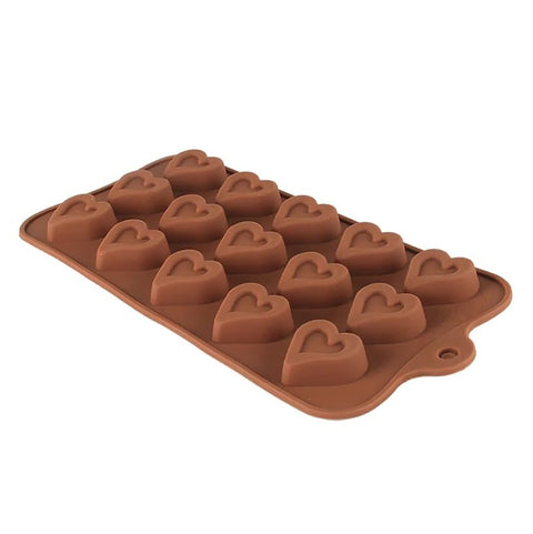 Smello's 15 Cavity Heart Chocolate Silicone Moulds (CHM 103)