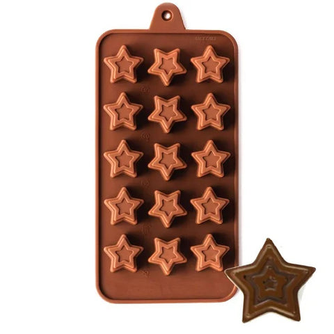 Smello's 15 Cavity Star Chocolate Silicone Moulds (CHM 116)