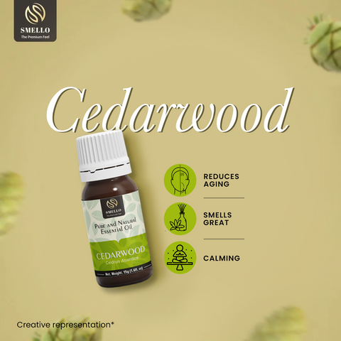 Smello's Cedarwood Pure & Natural Essential Oil